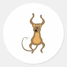 Dancing Cartoon Monkey Stickers