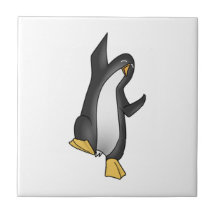 Dancing Cartoon Penguin Tiles