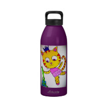 Dancing cat water bottle
