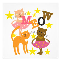 Dancing Cats Custom Invites