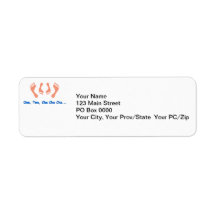 Dancing Cha Cha Feet Return Address Labels