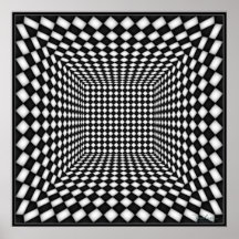 Dancing Chequered Lights Poster