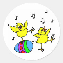 Dancing chickens sticker