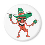 Dancing Chili Pepper Fridge Magnets