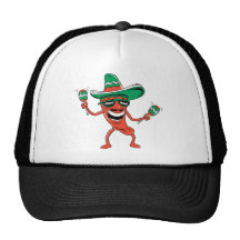 Dancing Chili Pepper Mesh Hats