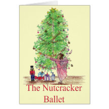 Dancing Clara Nutcracker tees & Gifts Greeting Cards