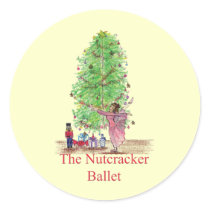 Dancing Clara Nutcracker tees & Gifts Round Sticker