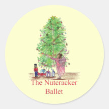 Dancing Clara Nutcracker tees & Gifts Round Sticker