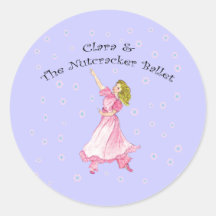 Dancing Clara Round Stickers