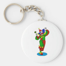 Dancing Clown with baby rattle Key Chain