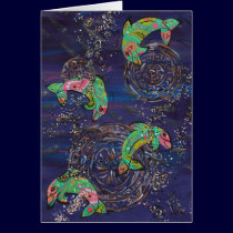 Dancing Dolphins by Kewzoo cards