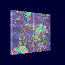 Dancing Dolphins Diptych canvas prints