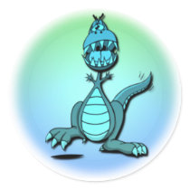 Dancing Dragon Design Sticker