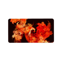Dancing Firebirds Abstract Art Address Label