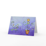 Dancing Flower Skulls Card