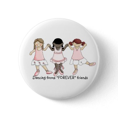 Dancing forms "FOREVER" Friends Button by uniquenclassy