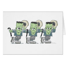 Dancing Frankies note card