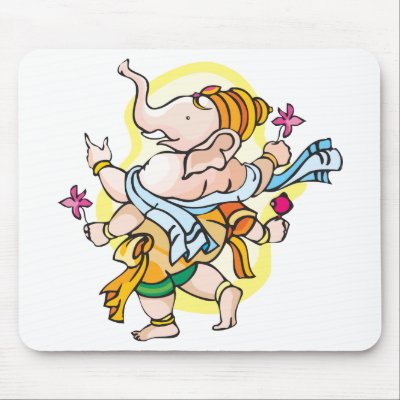 Dancing Ganesha Mousepad by HinduDesigns
