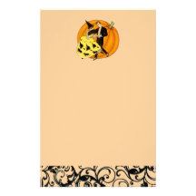 Dancing Halloween Couple Customized Stationery