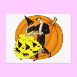 Dancing Halloween Couple postcards