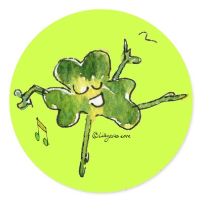Dancing Irish Shamrock n Roll 10 Sticker by zooogle