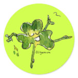 Dancing Irish Shamrock n Roll 10 Sticker