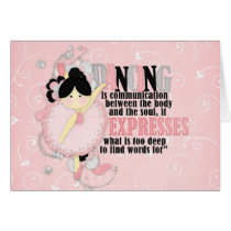Dancing is communication greeting cards