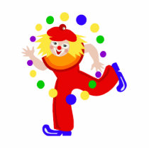 Dancing Juggler Clown Photo Sculpture