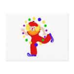 Dancing Juggler Clown Postcard
