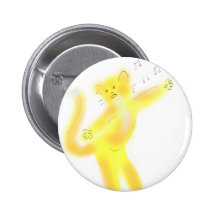 dancing kitty pinback button