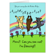 Dancing Labradors at the Rainbow Bridge Cards