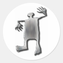 Dancing Man stainless steel Stickers