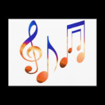 Dancing Music Signs postcards