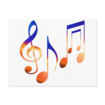 Dancing Music Signs Post Cards