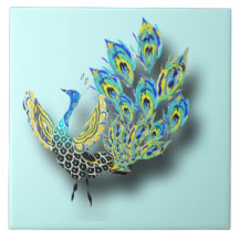 Dancing Peacock Tile
