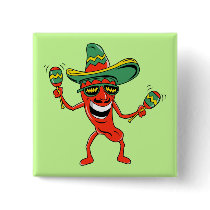 Dancing Pepper Cinco de Mayo Button