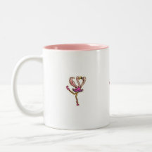 Dancing Pink Flamingo cup Coffee Mugs