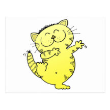Dancing Queen Kitten Postcard