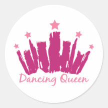 Dancing Queen Round Stickers