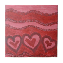 Dancing Red Hearts Tiles