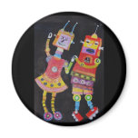 Dancing Robots Fridge Magnets