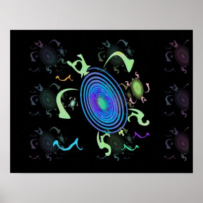 Dancing Sea Turtle Posters by wingedturtle