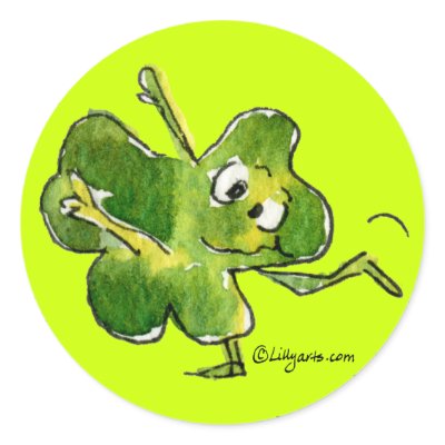 Dancing Shamrock Irish Jig Sticker by zooogle