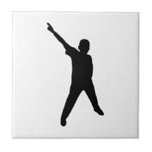 Dancing Silhouette Ceramic Tiles