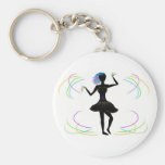 Dancing silhouette key chain