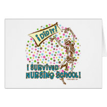 Dancing Skeleton Nursing School Survivor Greeting Cards