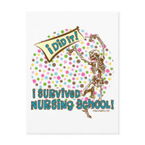 Dancing Skeleton Nursing School Survivor Postcards