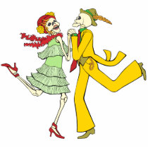 Dancing skeleton Sculpture Photo Cutouts