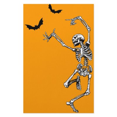 Dancing Skeleton Stationery Paper by marilenz