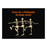 Dancing Skeletons Halloween Birthday Party Invite
